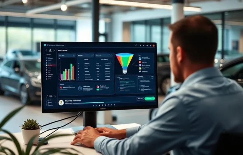 Funil de vendas automatizado com WhatsApp e CRM para concessionárias